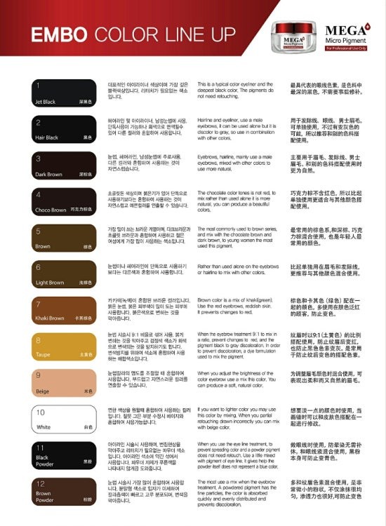 ★ (구독회원전용/화면캡쳐금지) 메가 색소 / 반영구 색소 / 머신색소 / 수지색소 / 엠보색소 / 펌핑색소 ☆