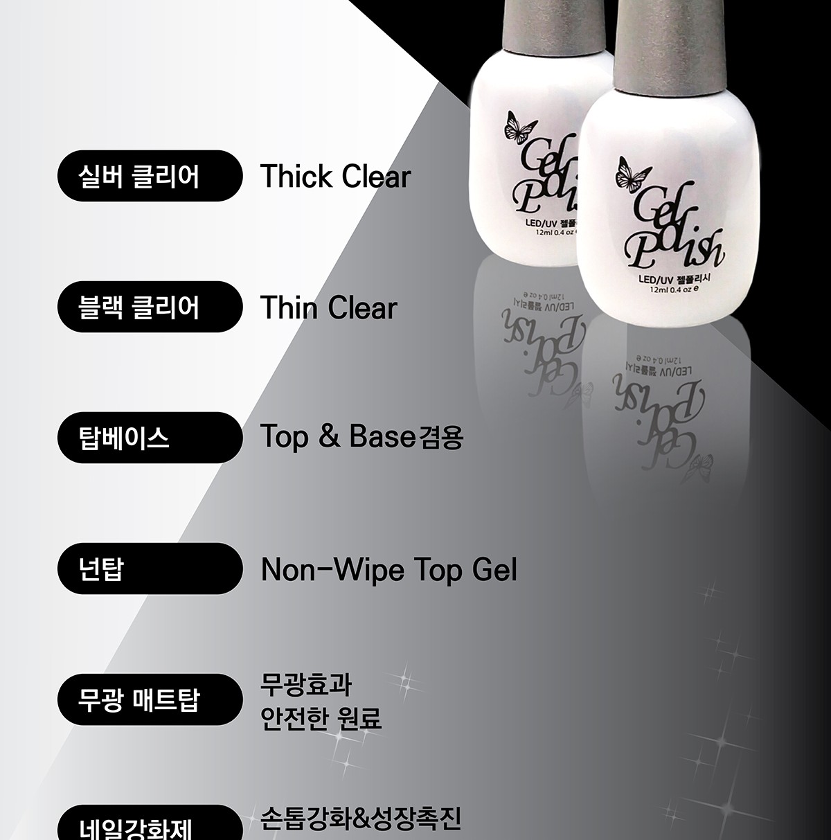 뷰닉스 실버캡 클리어젤 12ml 하드타입 오버레이